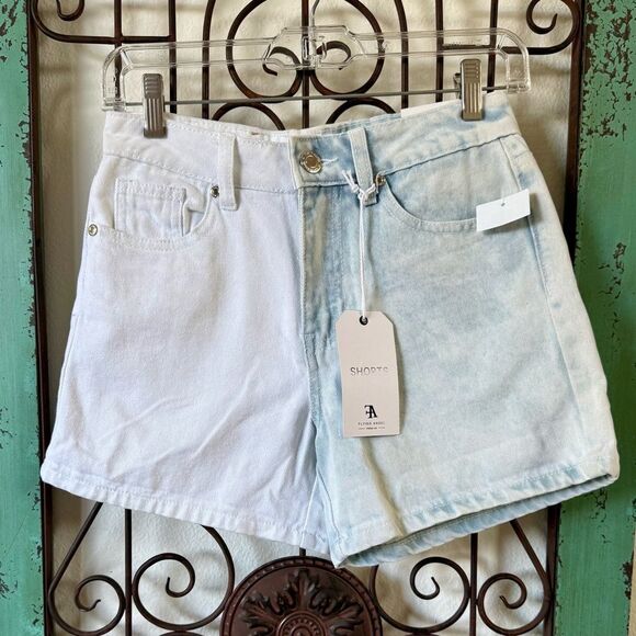 Flying Angel two toned denim shorts size 27/5 NWT. - Picture 3 of 6